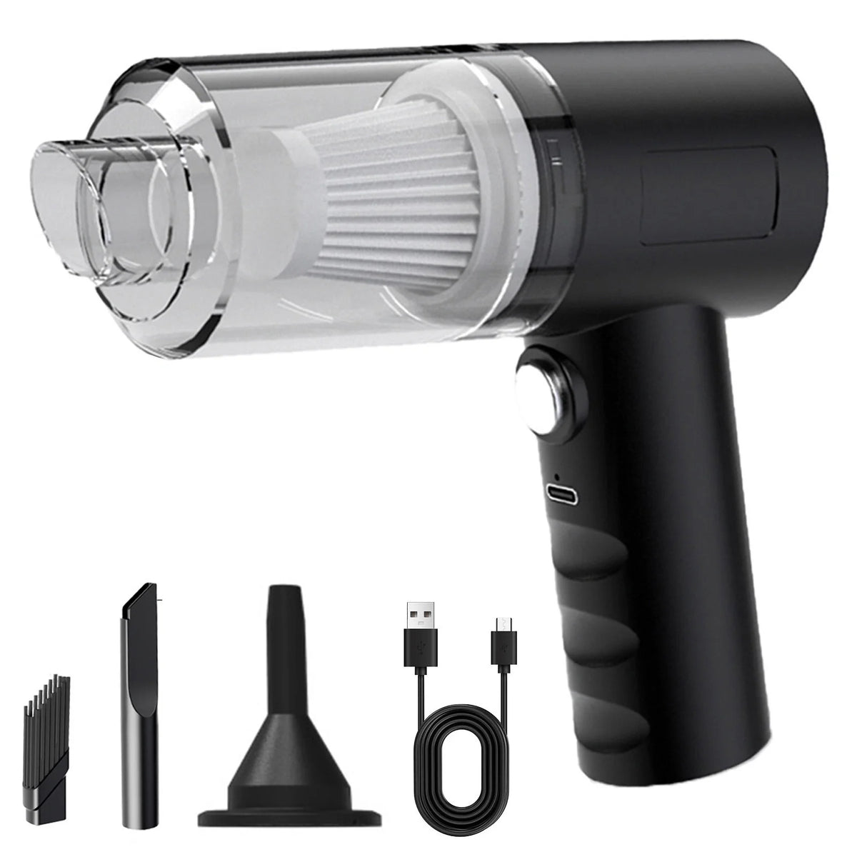 Cordless Handheld Car Vacuum Cleaner, 120W Rechargeable Mini Black U782