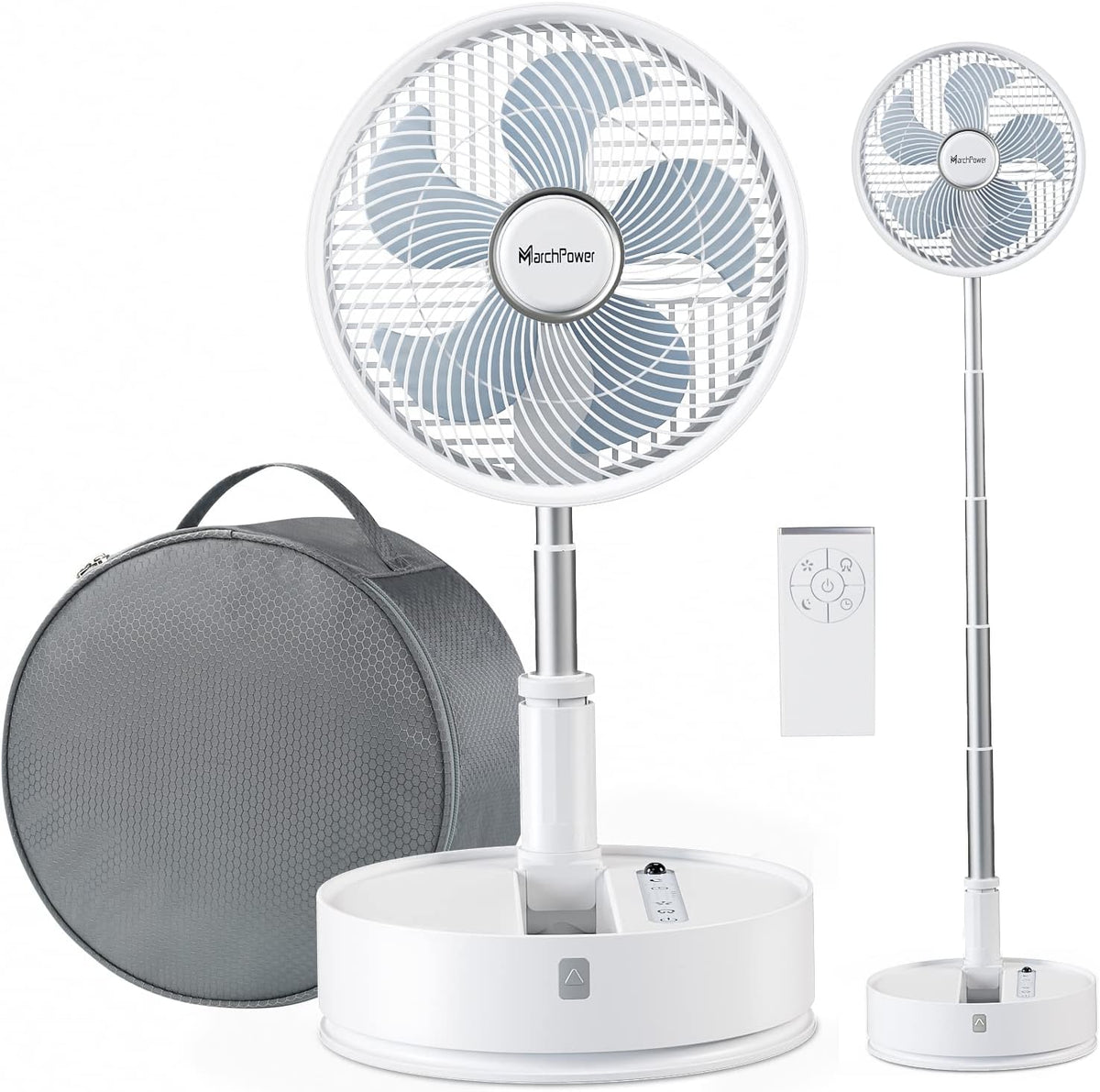 Foldable 10 Recharger Portable Pedestal Fan with Remote Control H78023