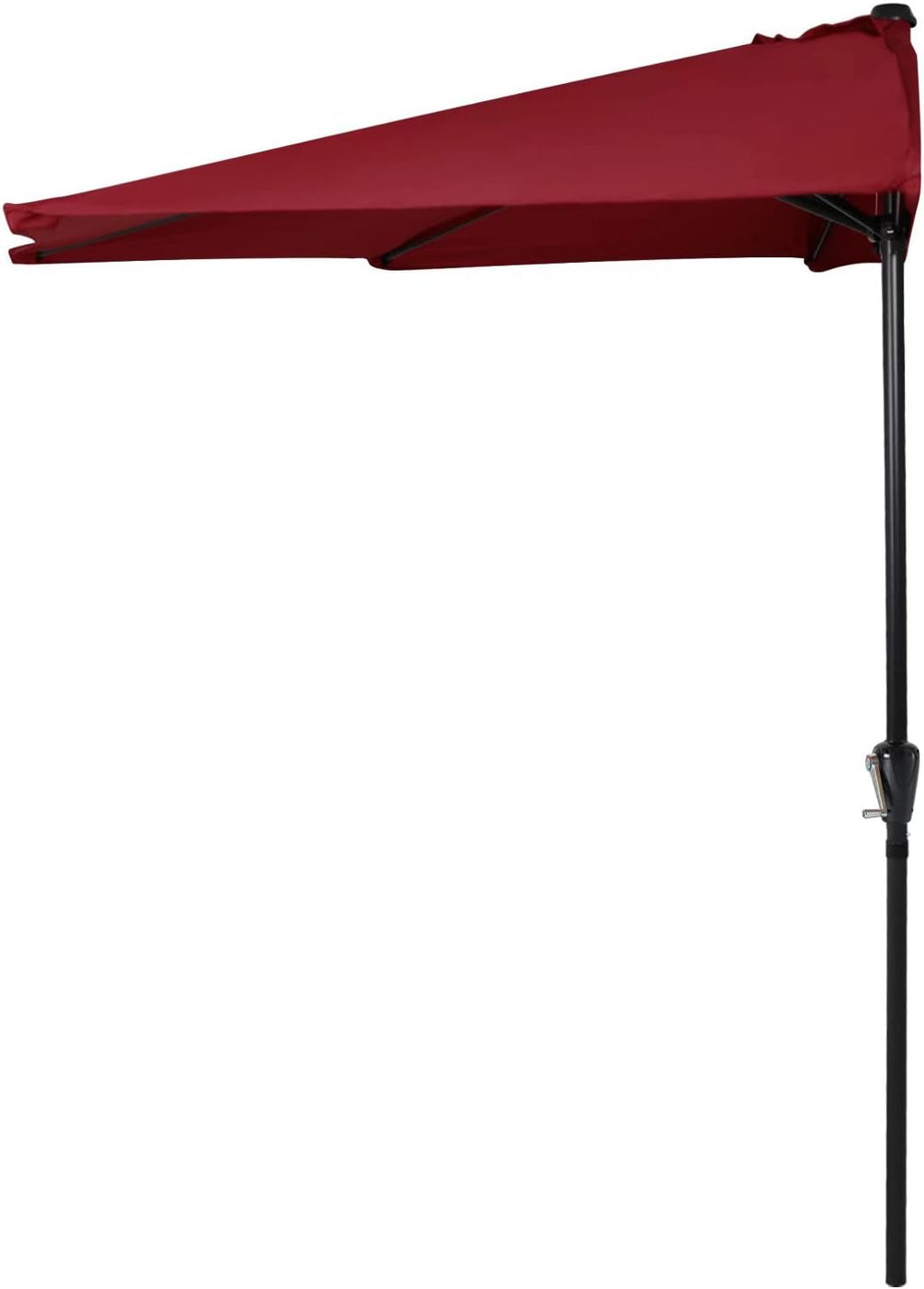 9FT Patio Half Umbrella Light Gray R613208