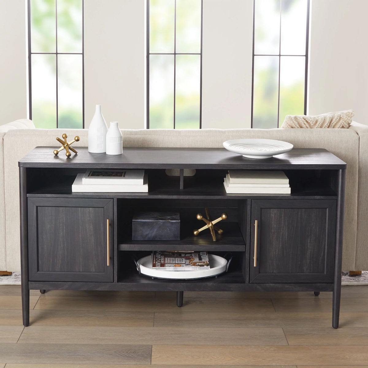 Charcoal Finish TV Stand X3348
