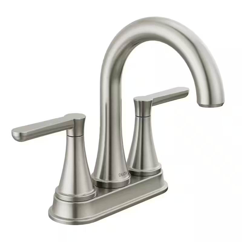 4 in. Centerset Double Handle Bathroom Faucet Brushed Nickel B35098