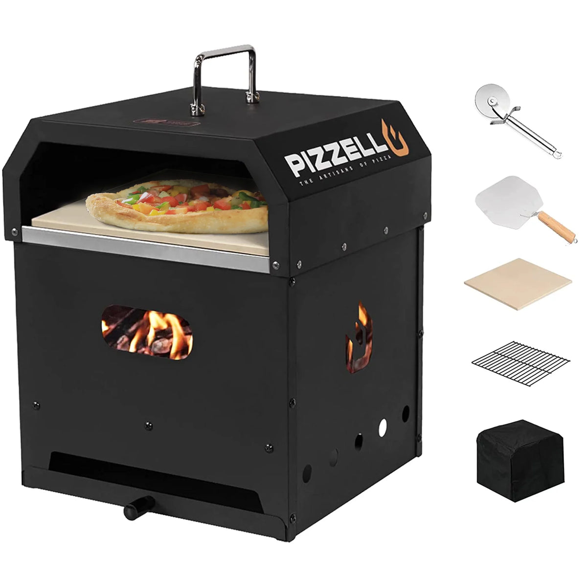 Black 16 inch Wood Fired Pizza Oven E22595