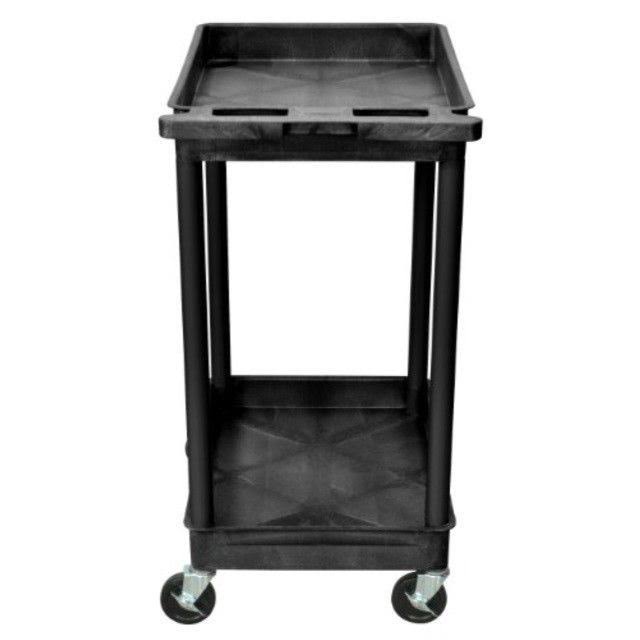 Black 2 Shelves Utility Cart S69749