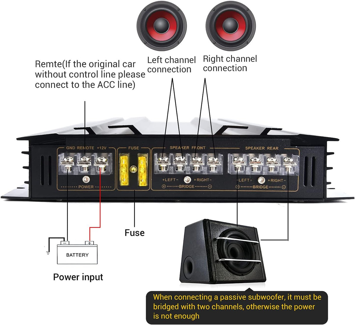 4 Channel Class A/B Car Amplifier U5534