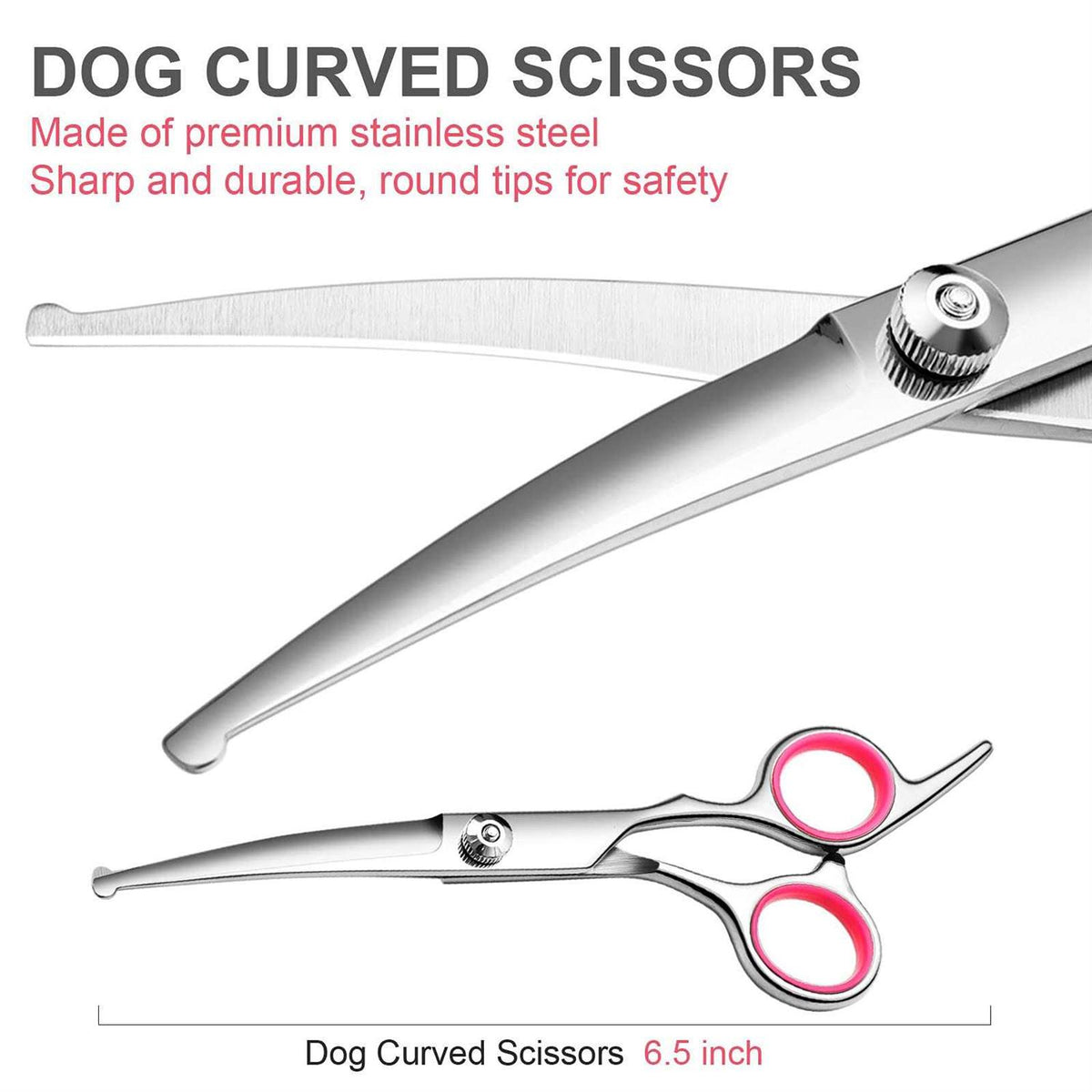 Dog Grooming Scissors with Safety Round Tips Stainless Steel F858444