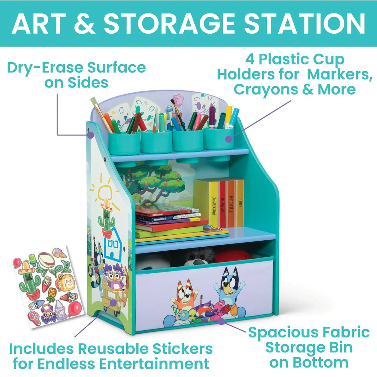 3-Piece Toddler Art & Play Room-in-a-Box J832668