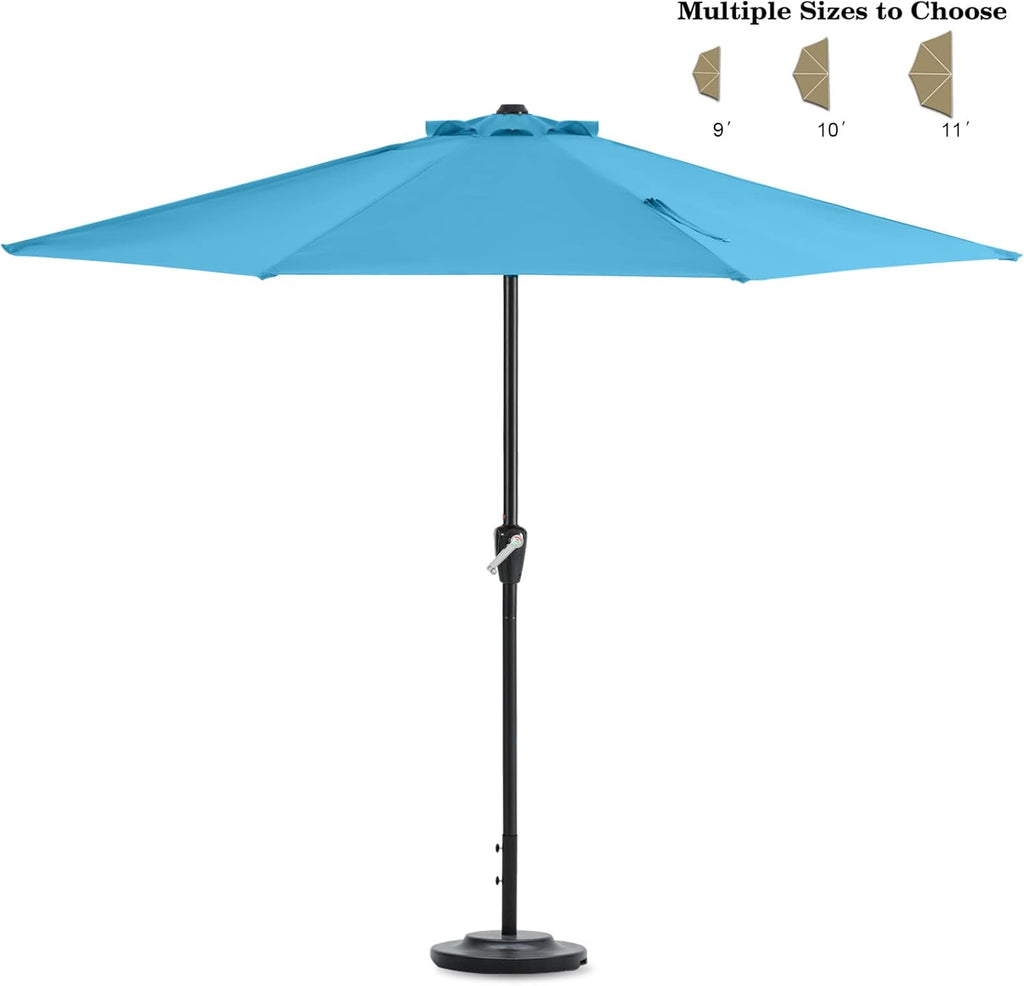 9FT Patio Half Umbrella Light Gray R613208
