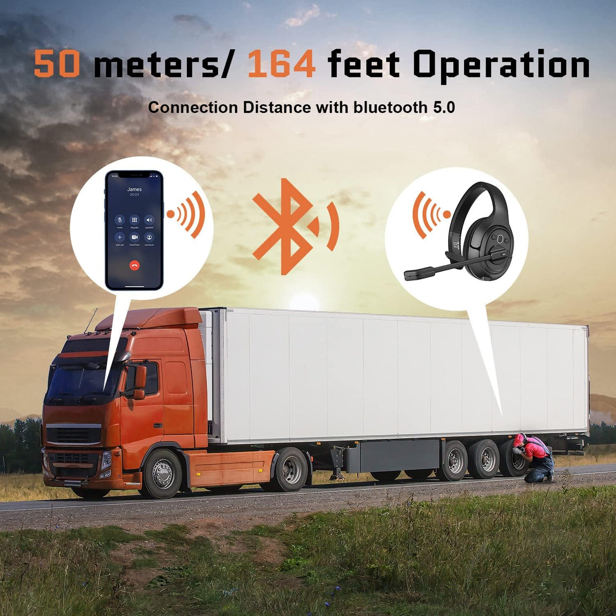 Noise Canceling Bluetooth Headset with Microphone Y6579