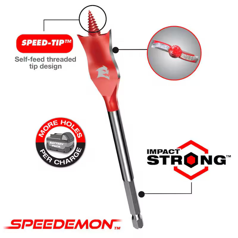 High Carbon Steel Spade Bit Set 6-Piece D441793