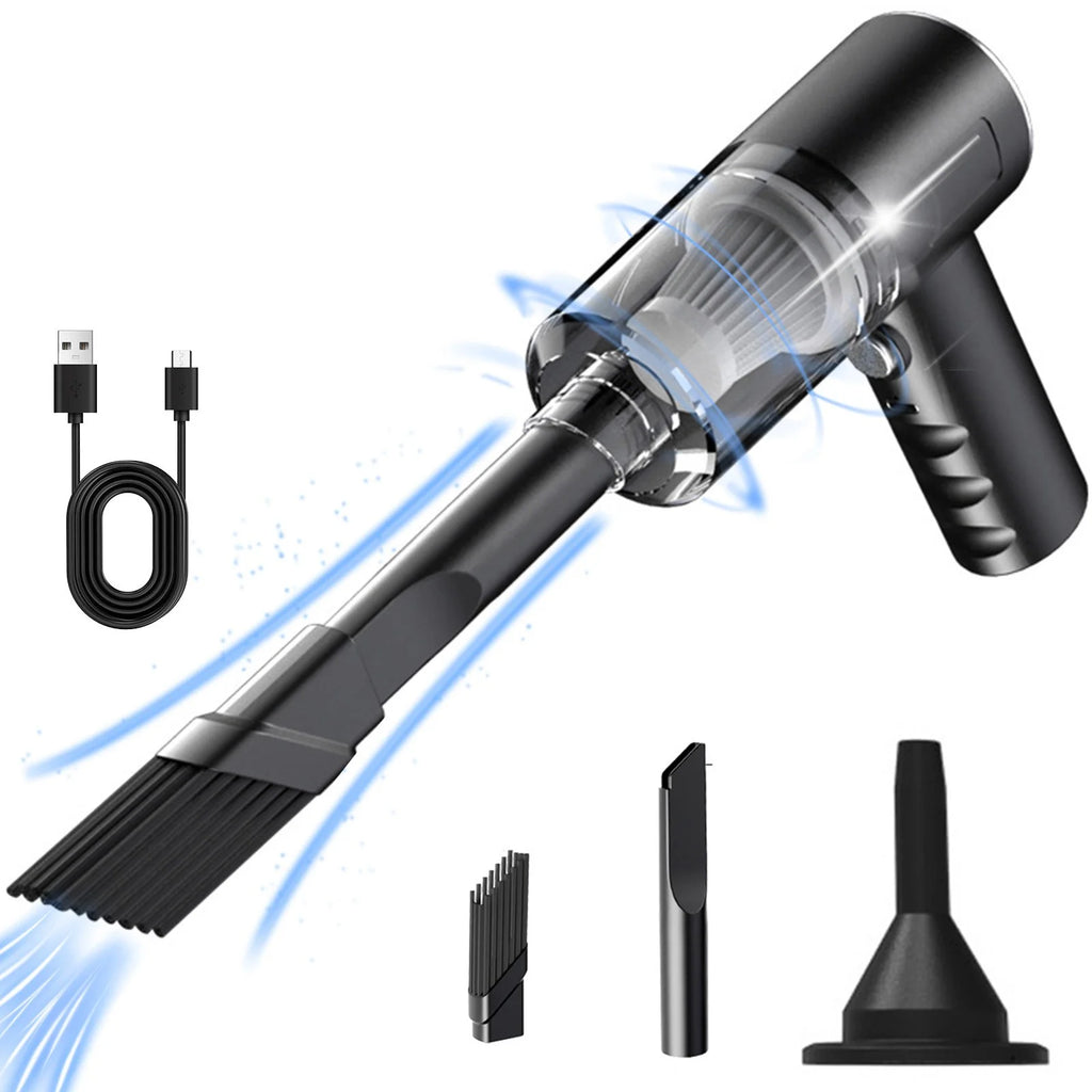Cordless Handheld Car Vacuum Cleaner, 120W Rechargeable Mini Black U782