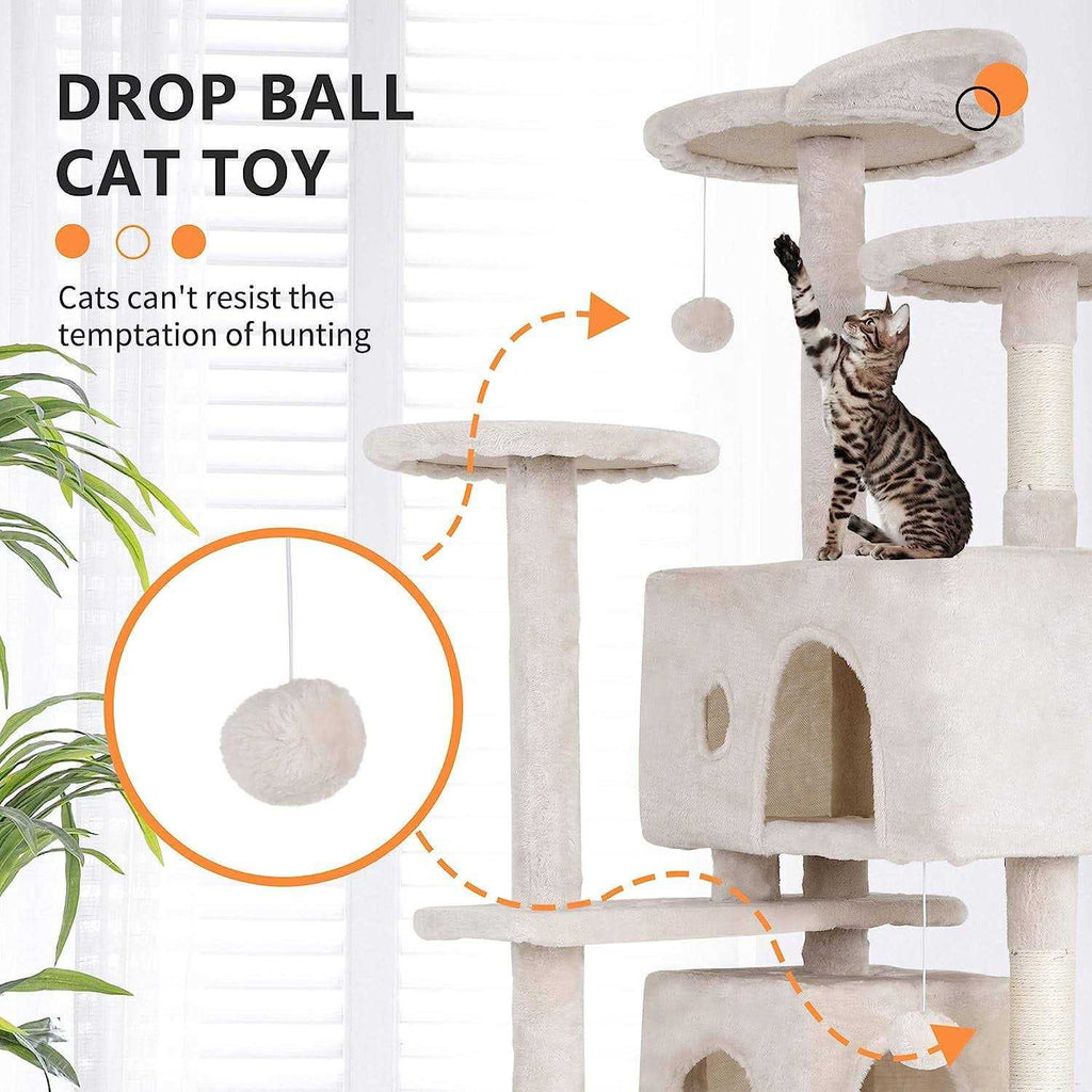70-in Cat Tree Tower with Scratching Post S7426