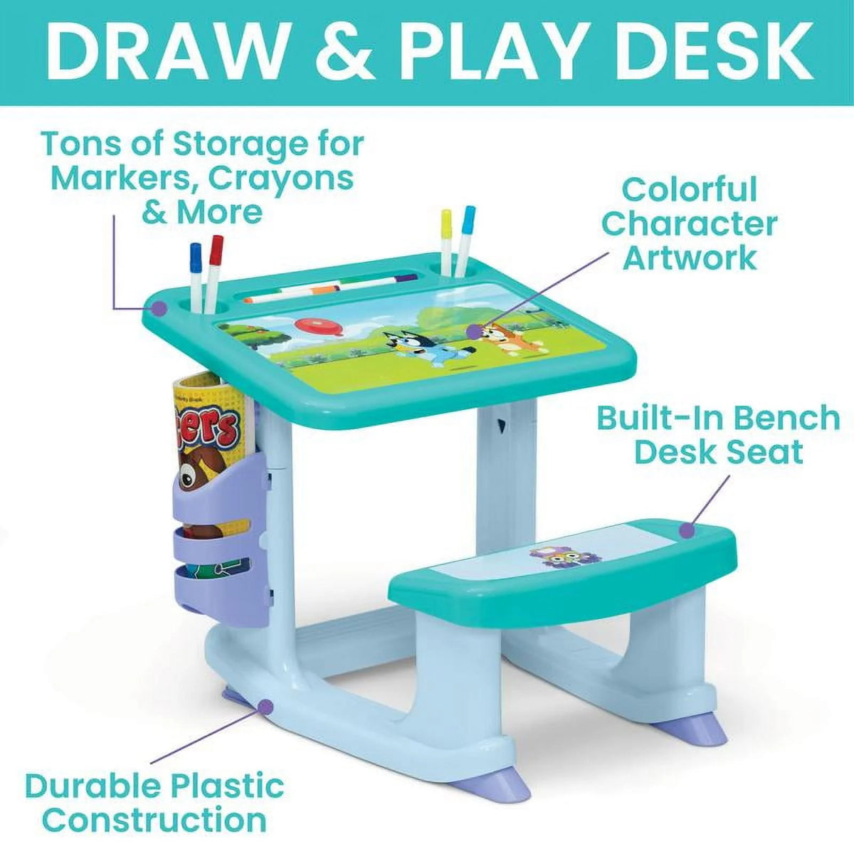 3-Piece Toddler Art & Play Room-in-a-Box J832668