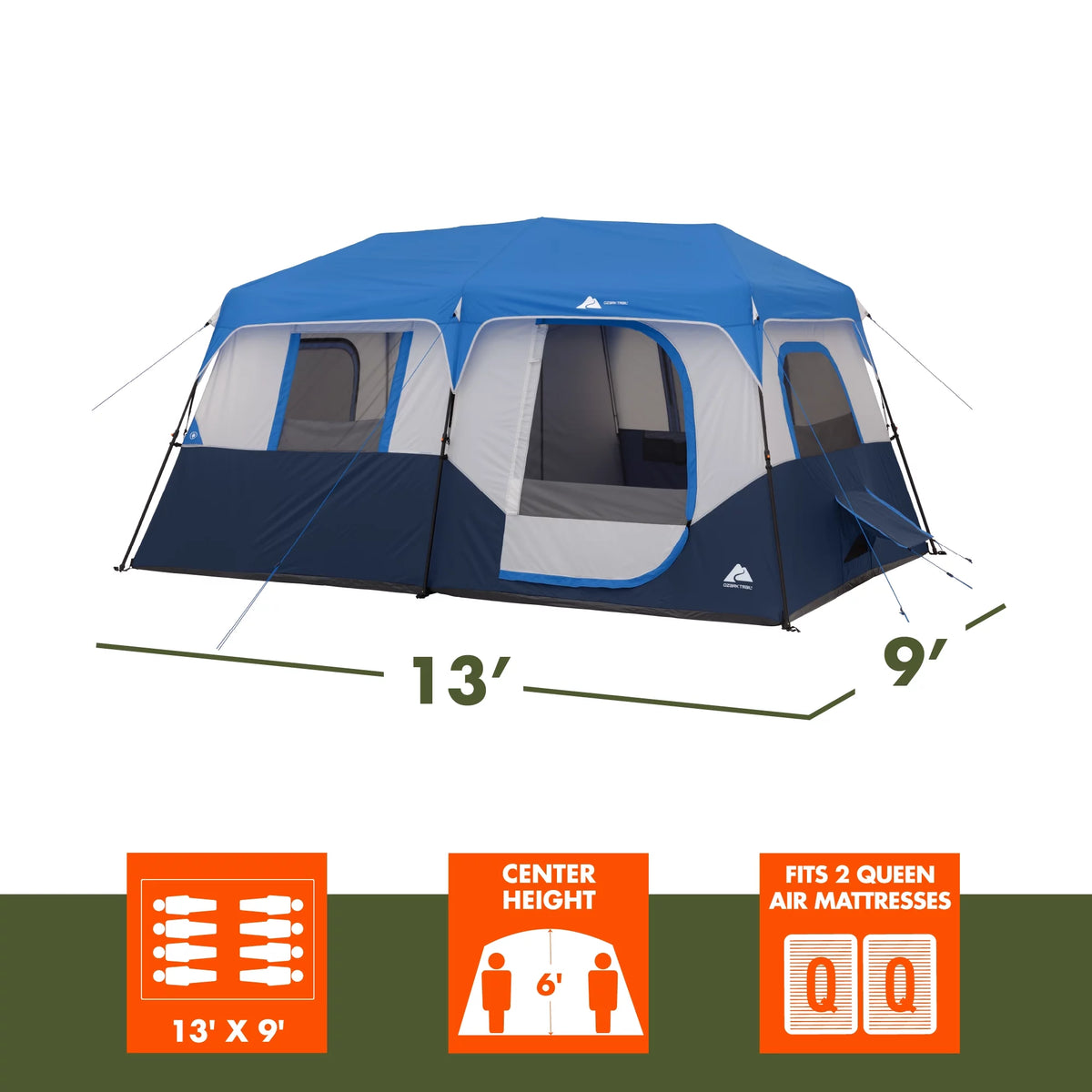 13' x 9' 8-Person Cabin Tent X409734