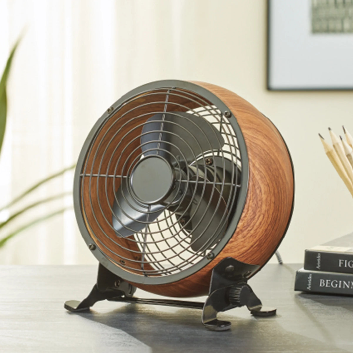 5 inch Metal Drum Fan with USB-C Plug Q2826