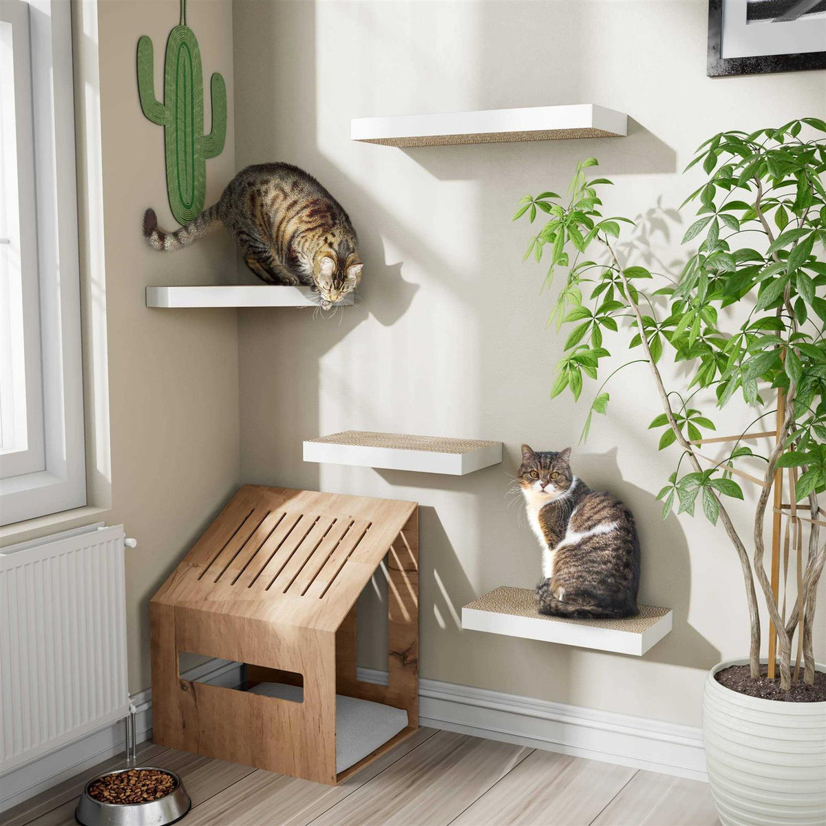 Cat Scratcher Floating Shelf Combo J162