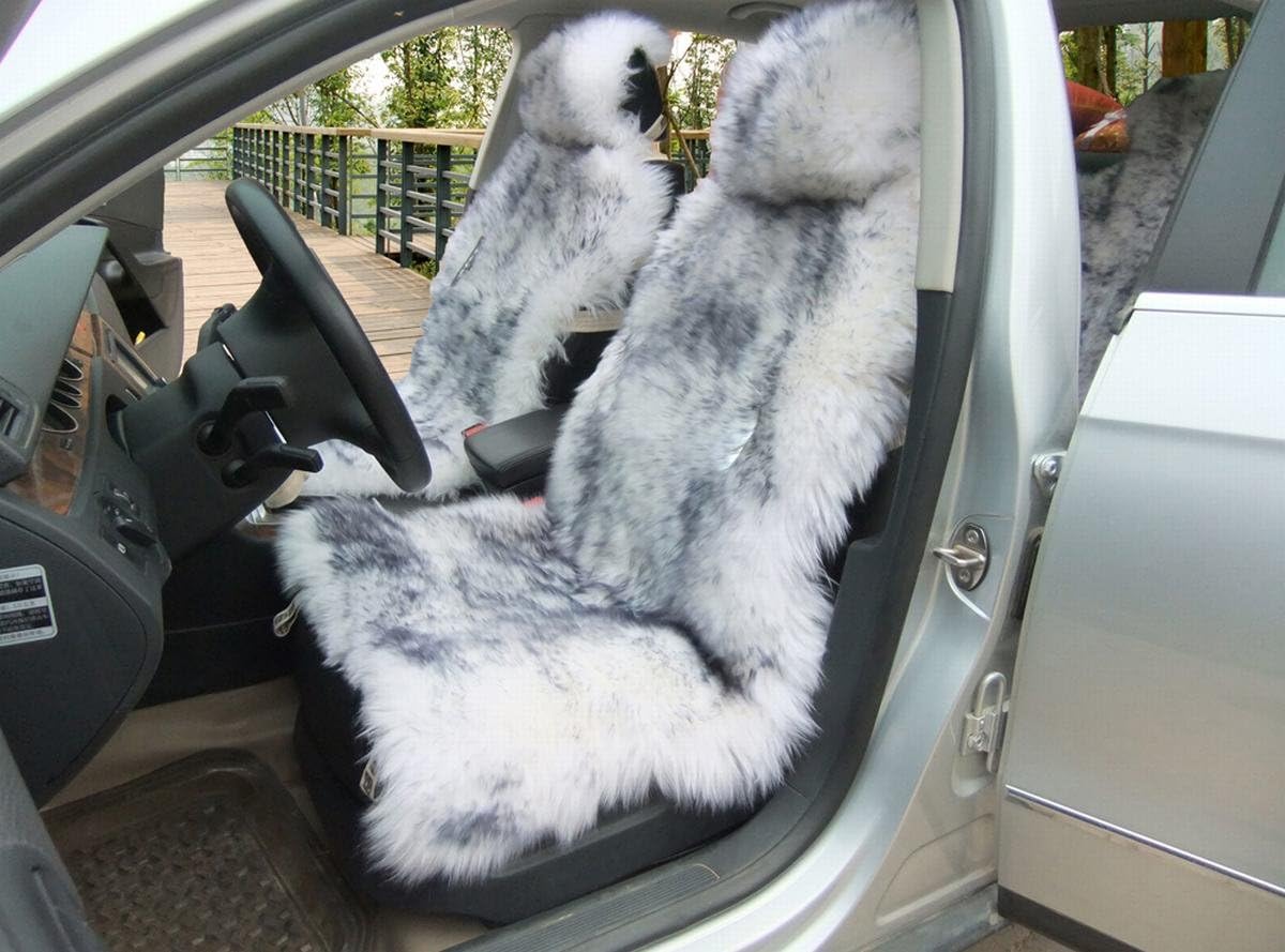 White Genuine Australia Sheepskin Car Seat Cover 1 Piece Q31656