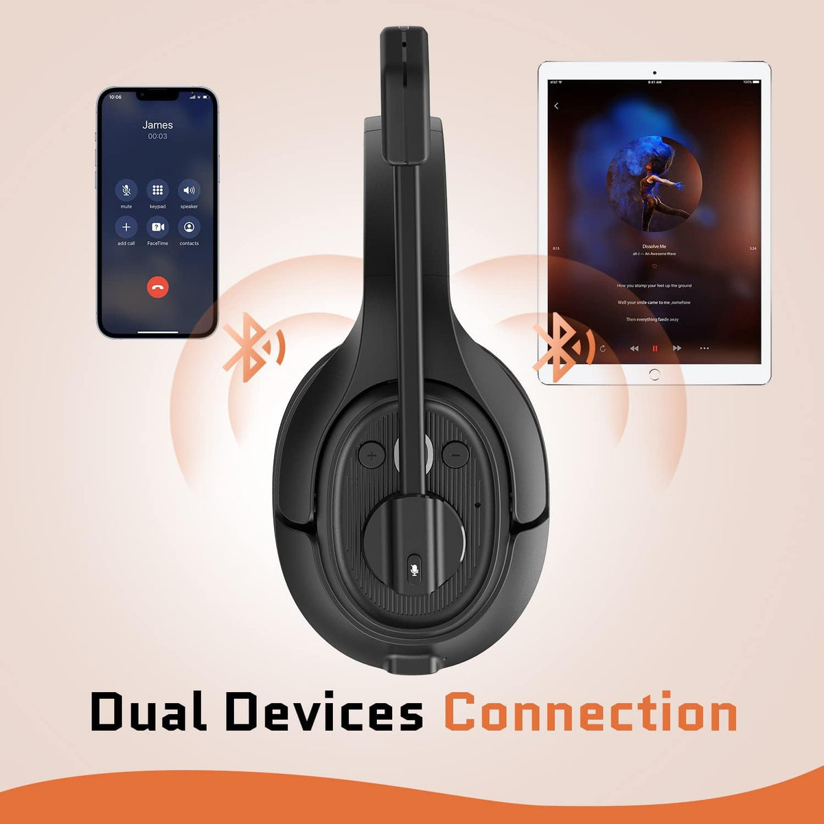 Noise Canceling Bluetooth Headset with Microphone Y6579