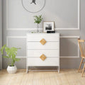 White 4 Drawer Solid Wood Dresser N307