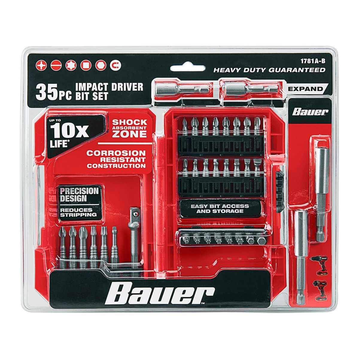 Impact Drill and Driver Bit Set, 35-Piece K8038