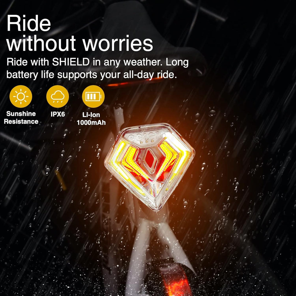 Smart Bike Tail Light with Theft Alarm and Turn Signals A516