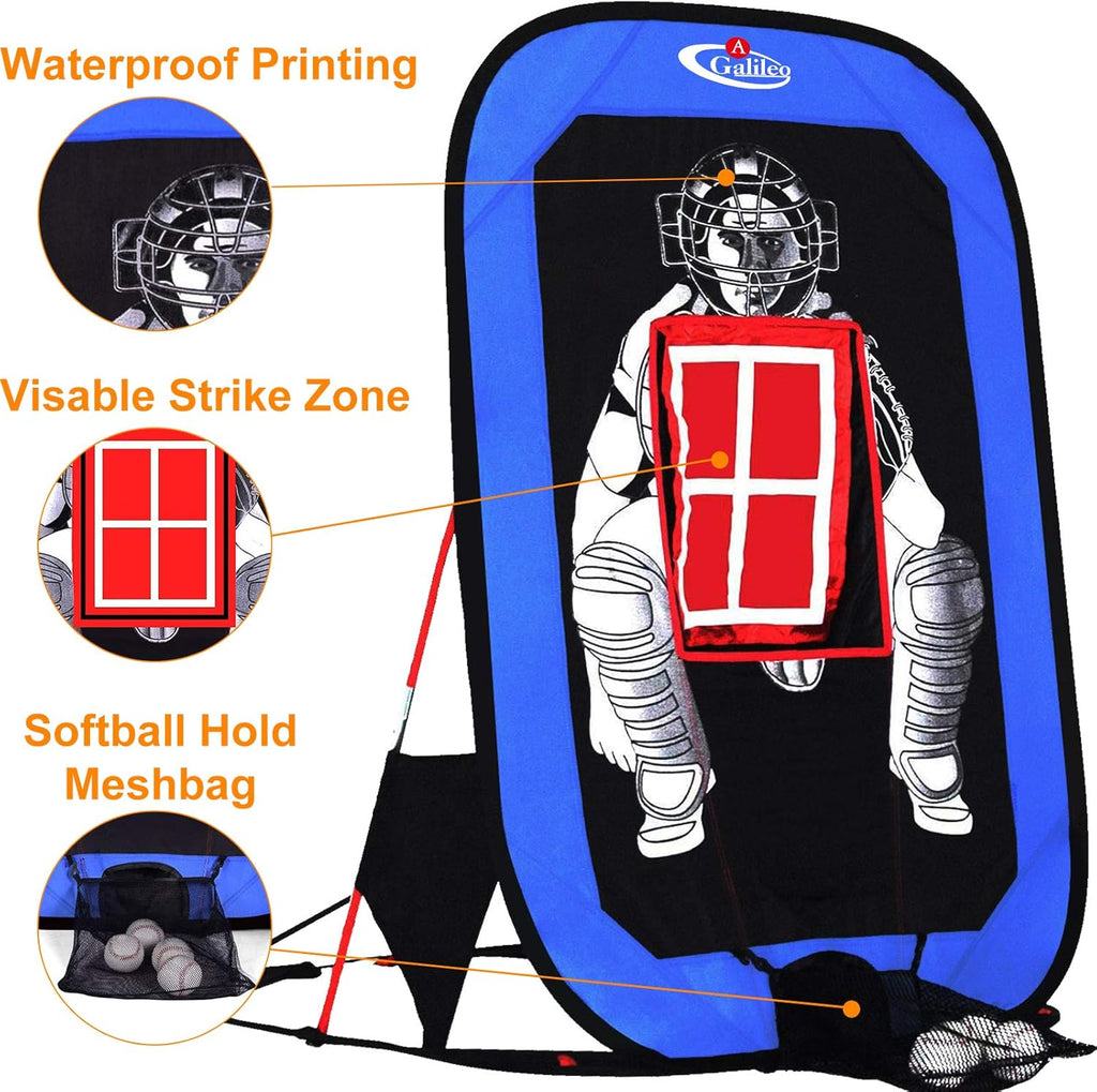 Baseball Softball Pitching Net with Strike Zone and Carry Bag Y1847
