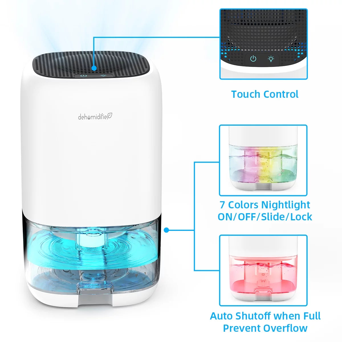 Portable Ultra Quiet Dehumidifier 1000ML G83294