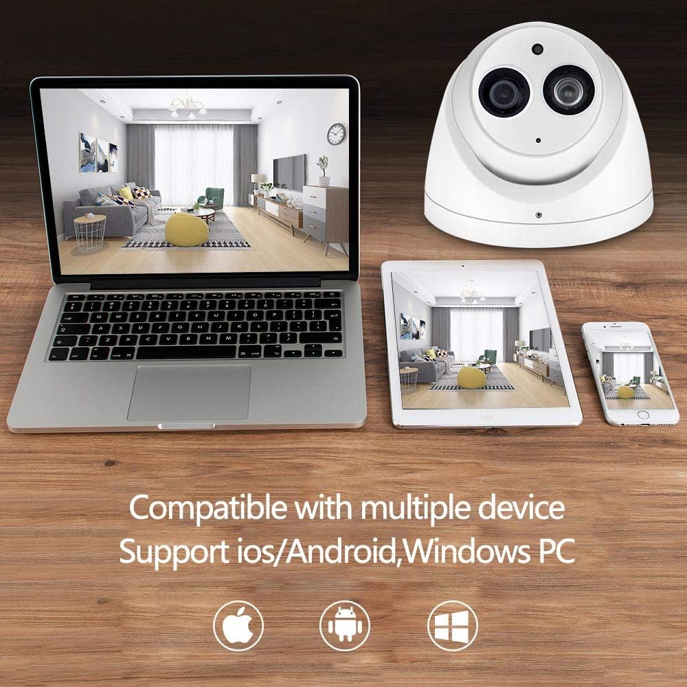 6MP PoE IP Dome Camera with Built-in Mic R1619