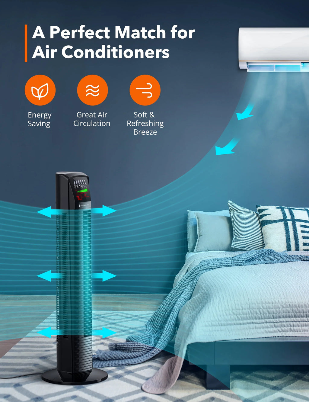 Oscillating Tower Fan with Remote A64915
