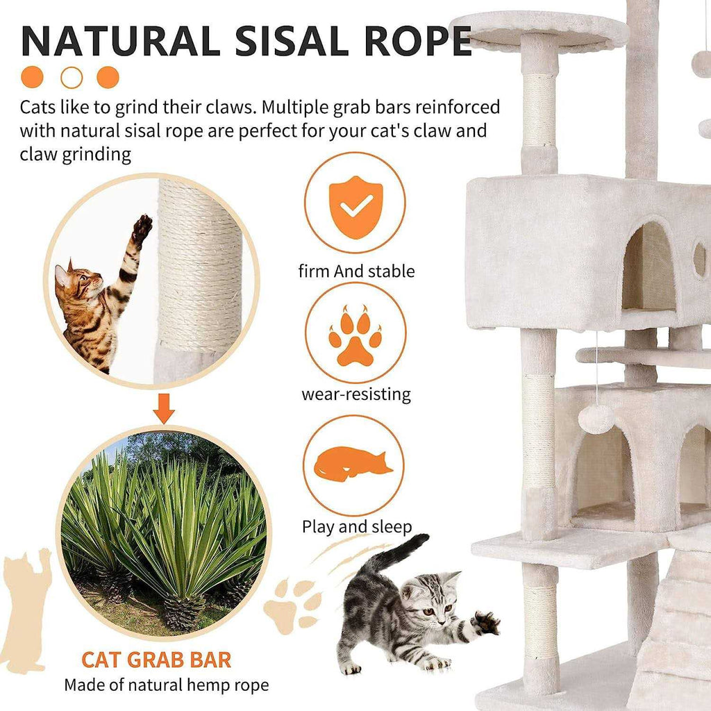 70-in Cat Tree Tower with Scratching Post S7426