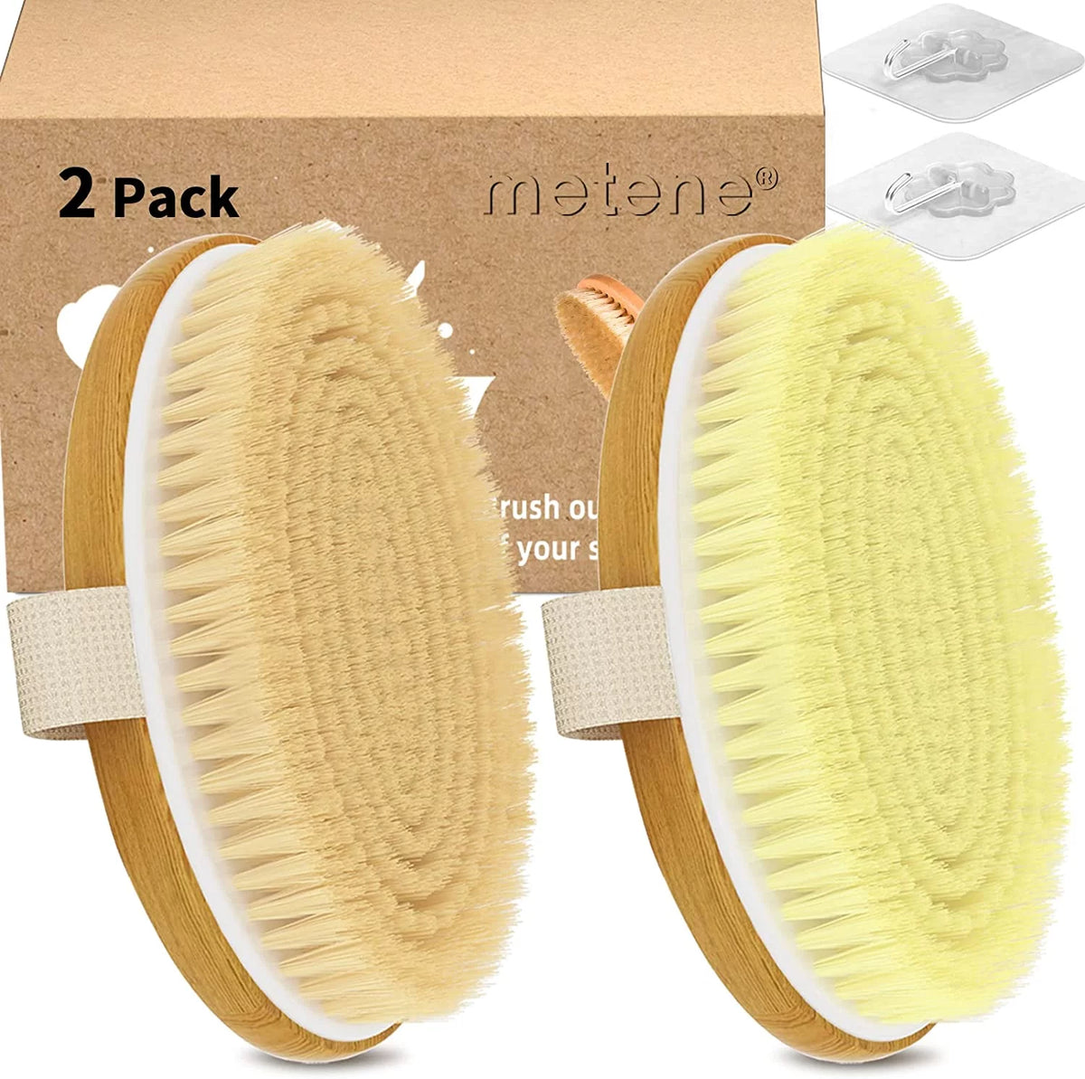 2 Pack Dry Body Brushes X2127