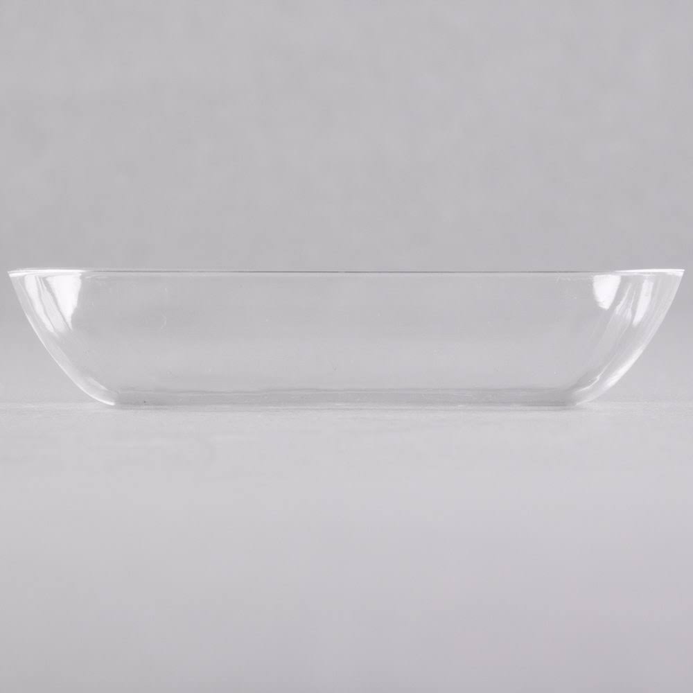 Clear Plastic Rectangular Tiny Tray - 200/Case H44209