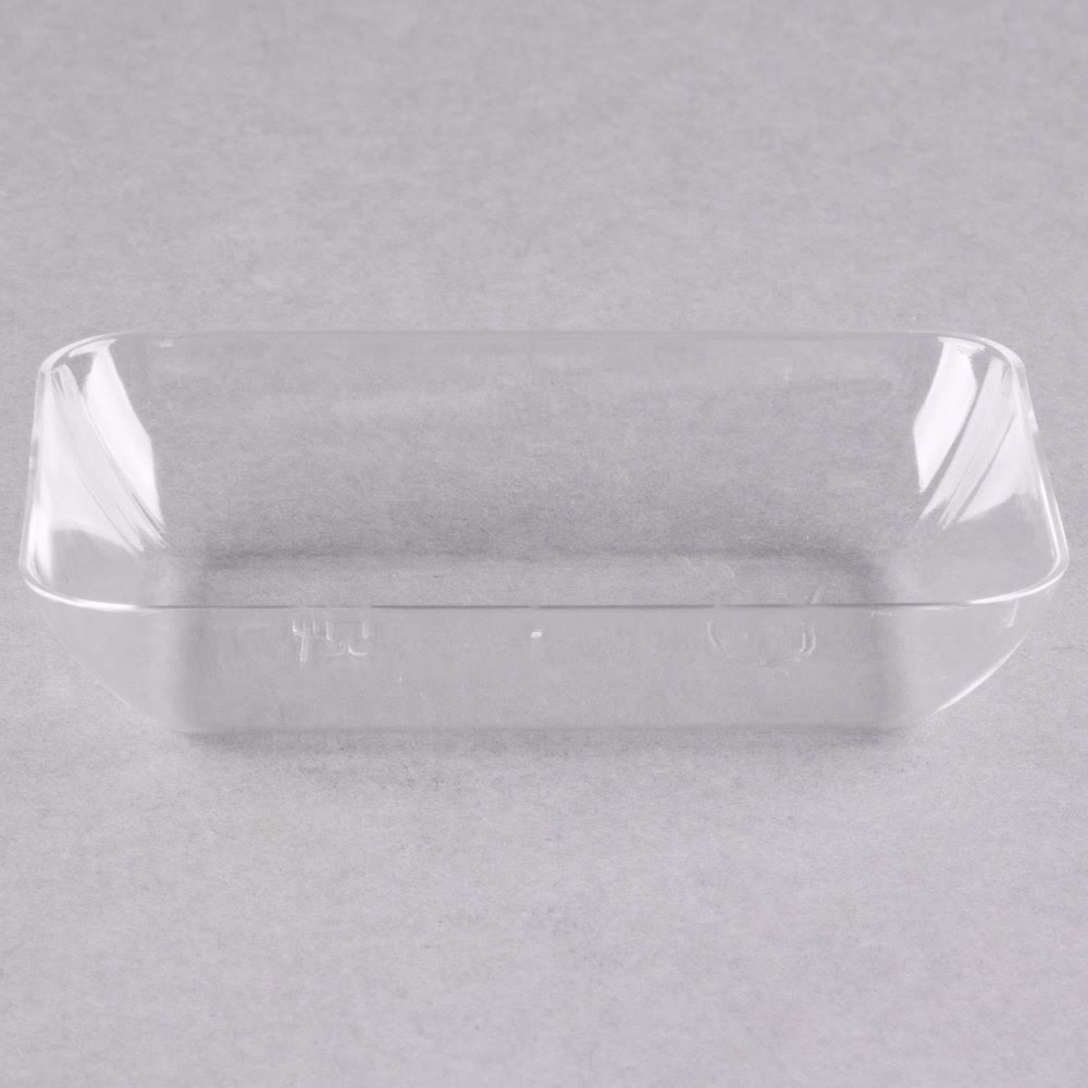 Clear Plastic Rectangular Tiny Tray - 200/Case H44209