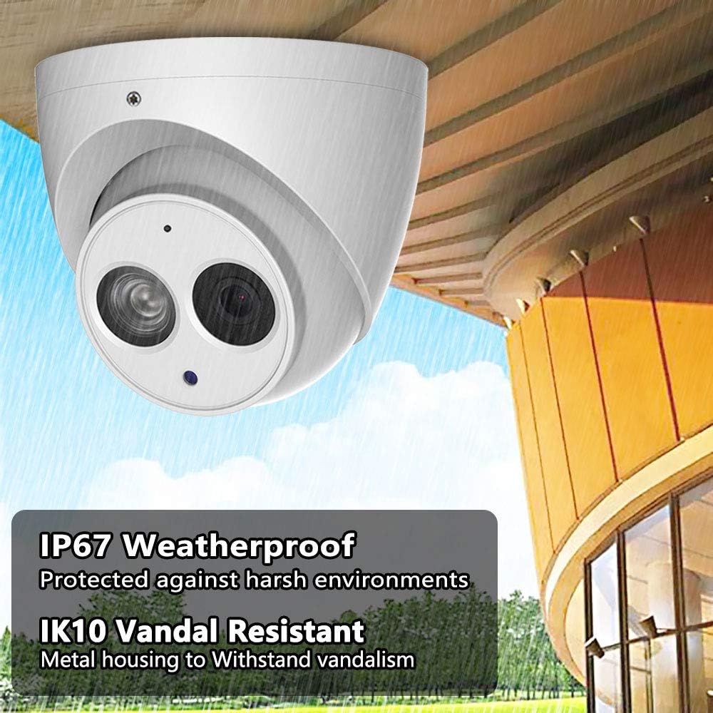 6MP PoE IP Dome Camera with Built-in Mic R1619