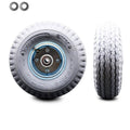 Gray Pneumatic Wheel with Centered Hub and Ball Bearings E66819