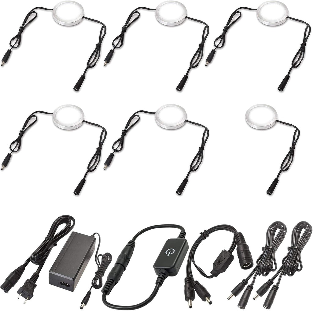 Under Cabinet LED Lighting Kit, Touch Dimmable, 12 Lights, Warm White H27980
