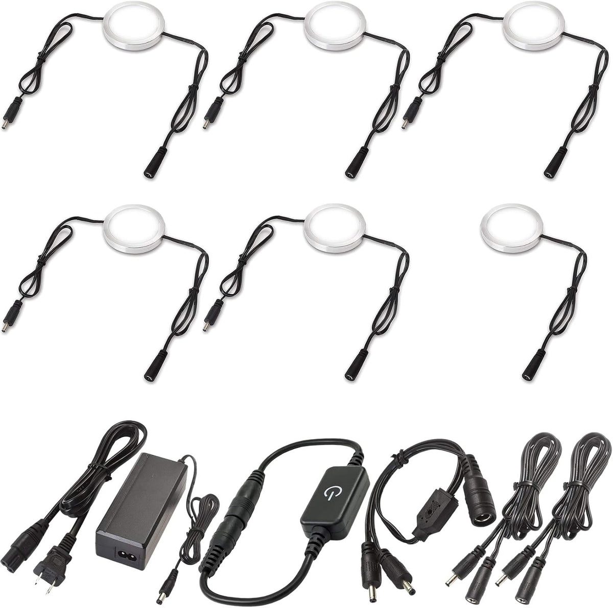 Under Cabinet LED Lighting Kit, Touch Dimmable, 12 Lights, Warm White H27980