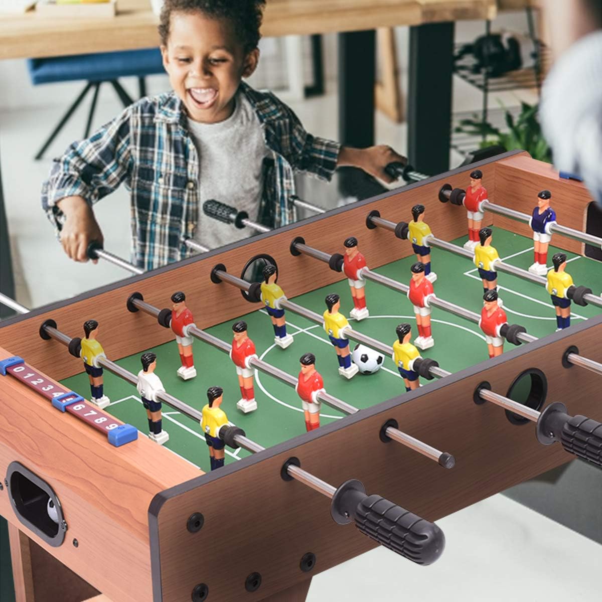 27 Foosball Table Wooden Soccer Game Table Top Z62436