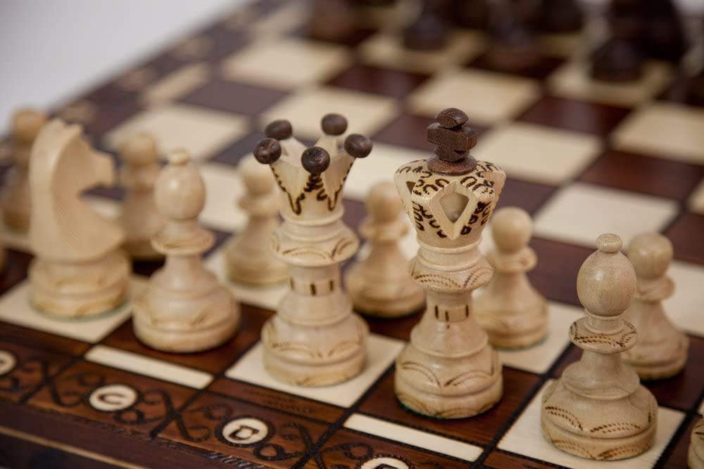 Handmade European Wooden Chess Set with 21 Inch Board O4666