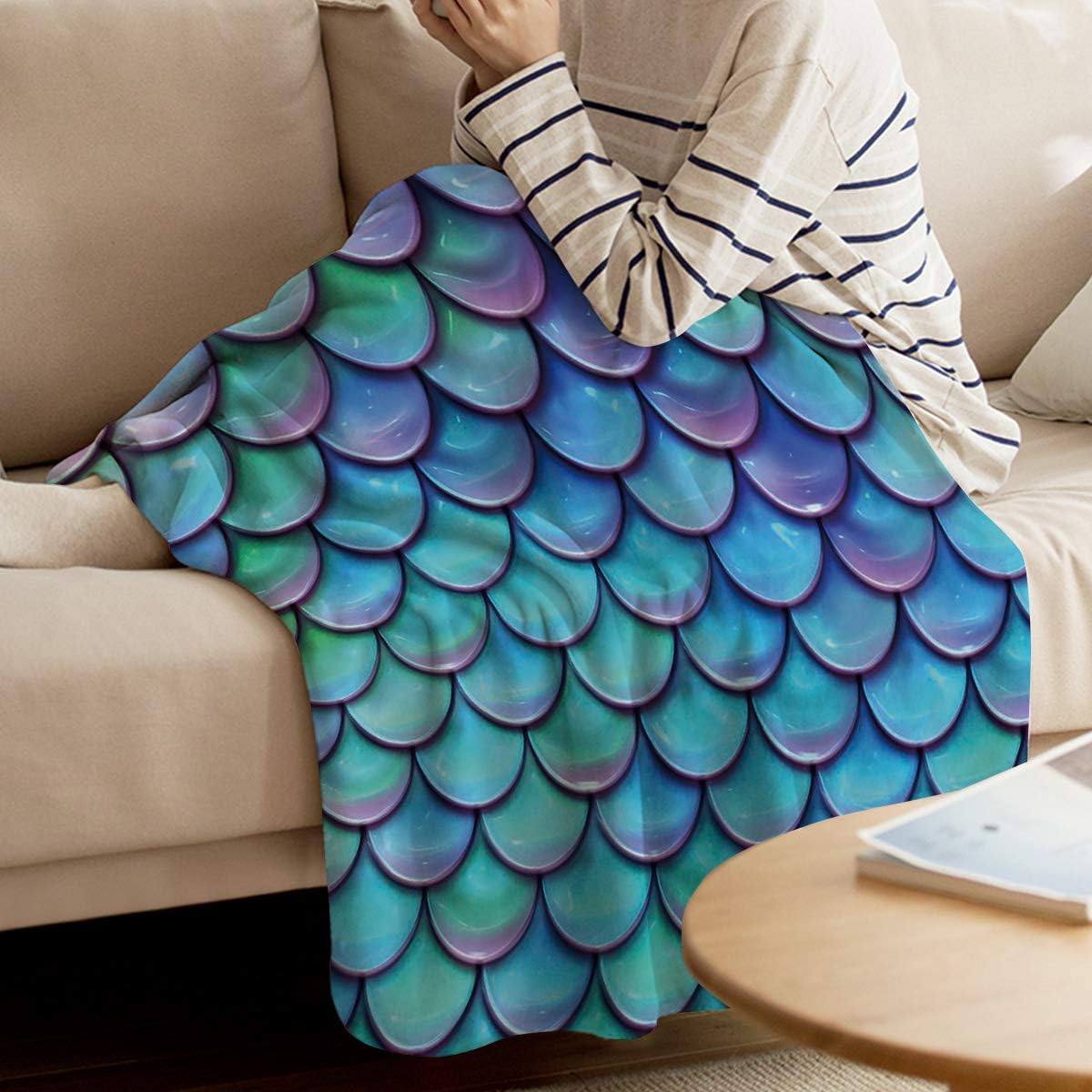 Flannel Fleece 50 x 80 inch Geometric Throw Blanket M541