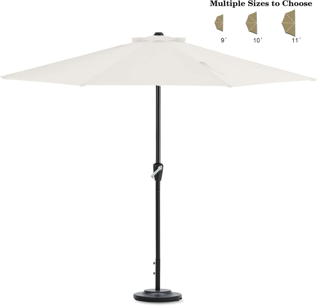 9FT Patio Half Umbrella Light Gray R613208