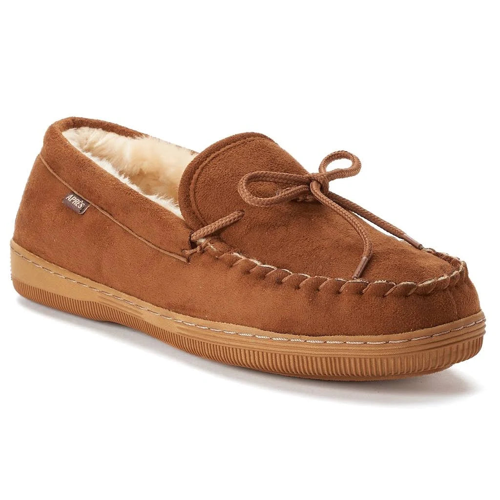 Brown Fleece Moccasins F97139