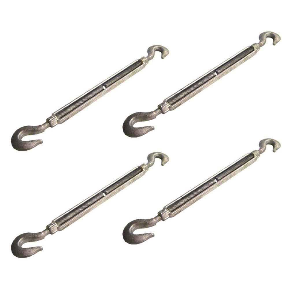 1/2 Inch x 9 Inches Galvanized Hook and Hook Turnbuckles P629544