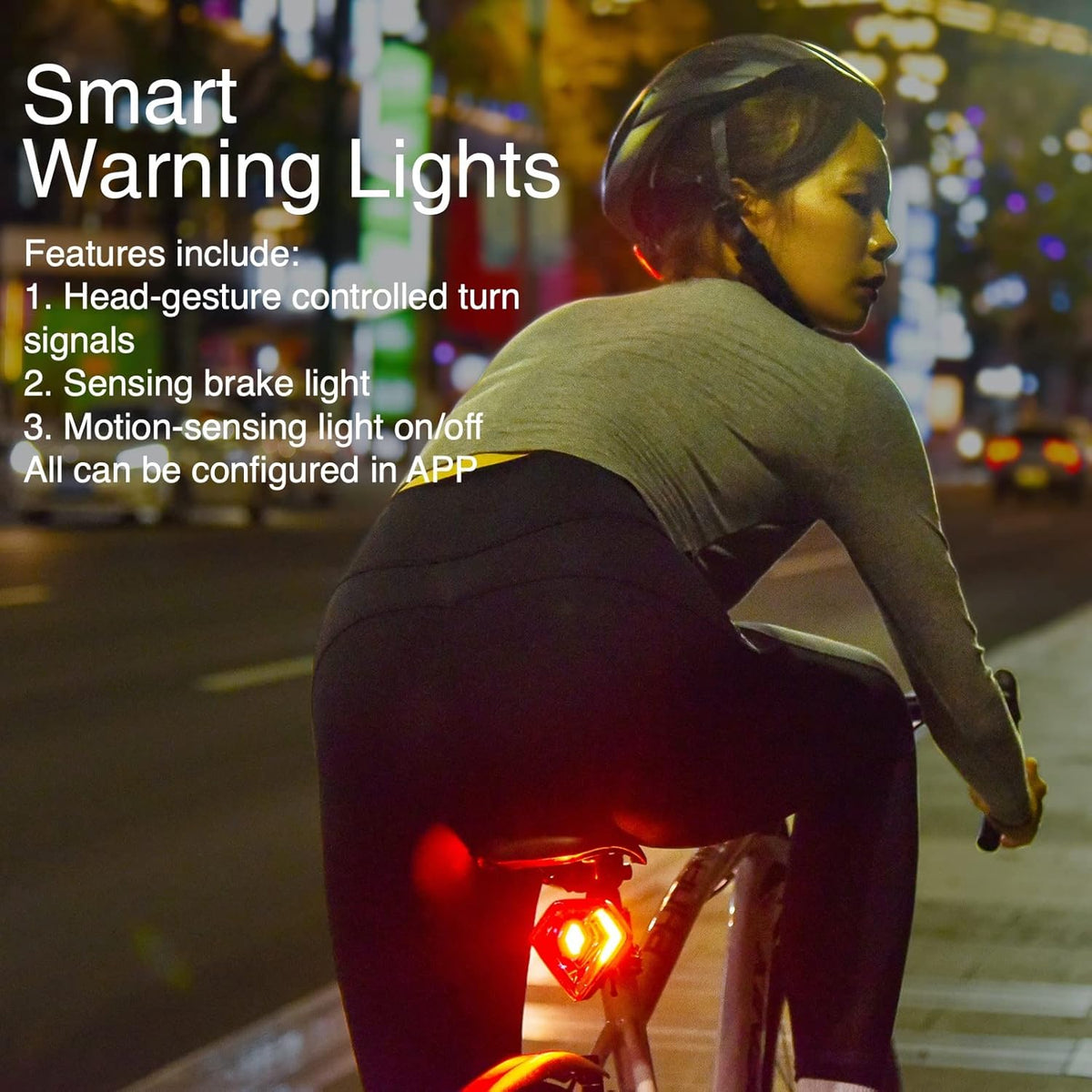 Smart Bike Tail Light with Theft Alarm and Turn Signals A516