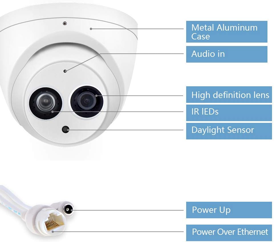 6MP PoE IP Dome Camera with Built-in Mic R1619