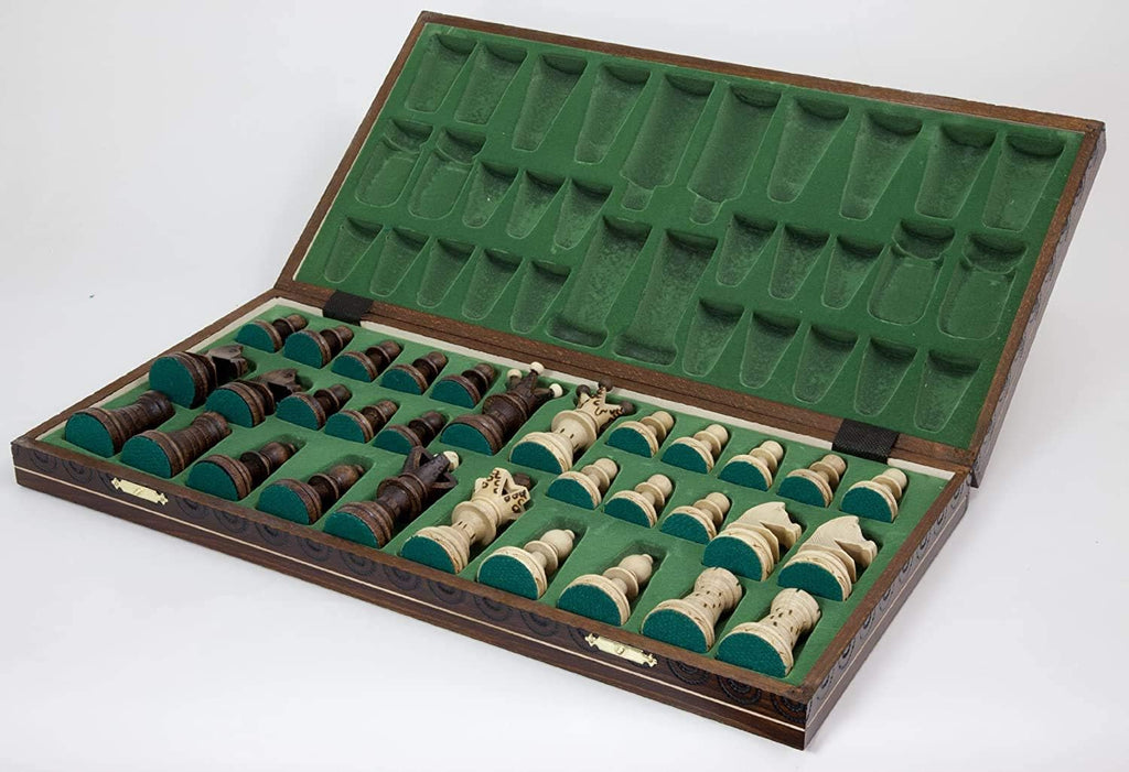 Handmade European Wooden Chess Set with 21 Inch Board O4666