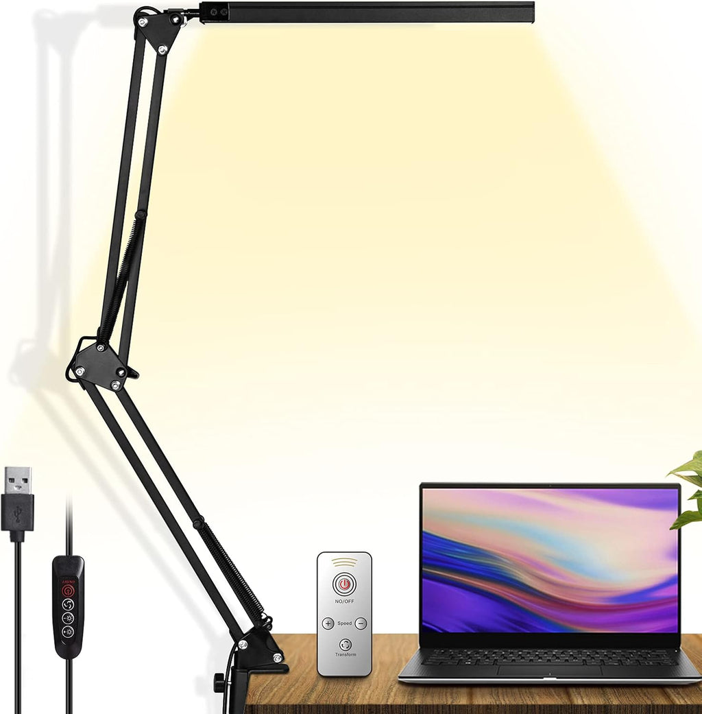 LED Desk Lamp with Clamp and Round Base N23301