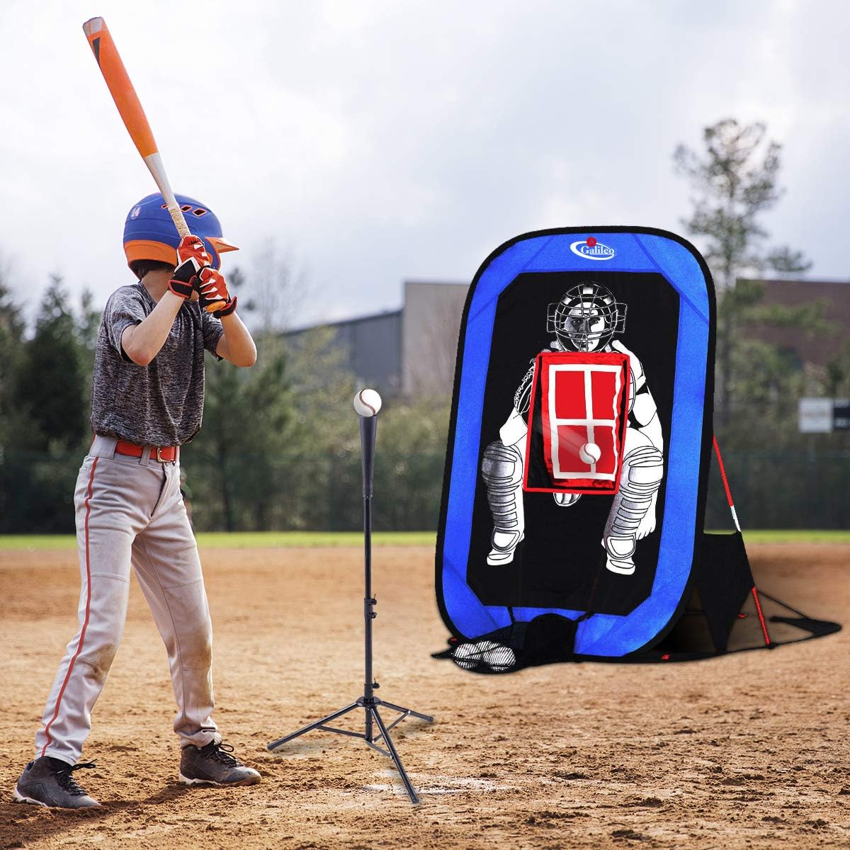 Baseball Softball Pitching Net with Strike Zone and Carry Bag Y1847