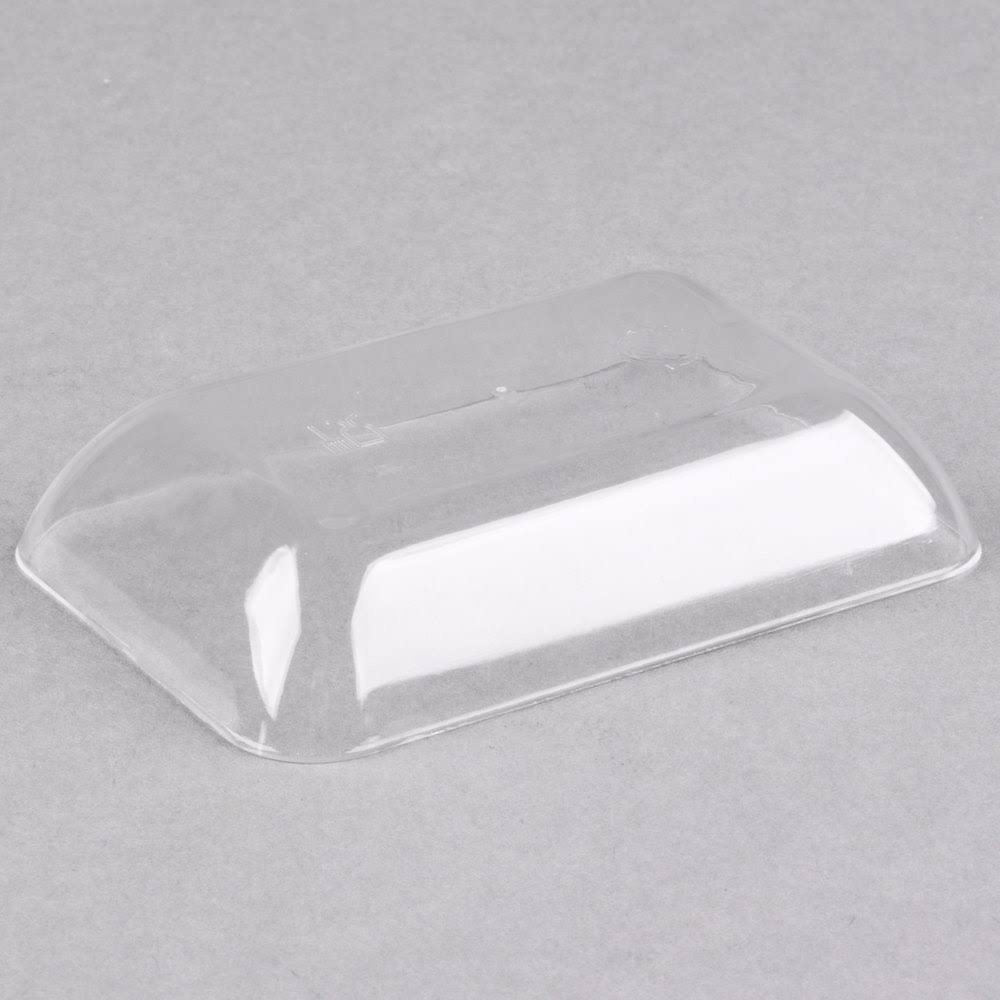 Clear Plastic Rectangular Tiny Tray - 200/Case H44209