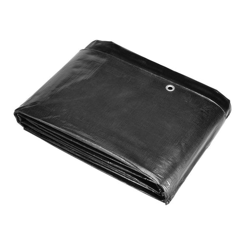 10 ft. x 12 ft. Silver and Black Weather-Resistant Tarp X302
