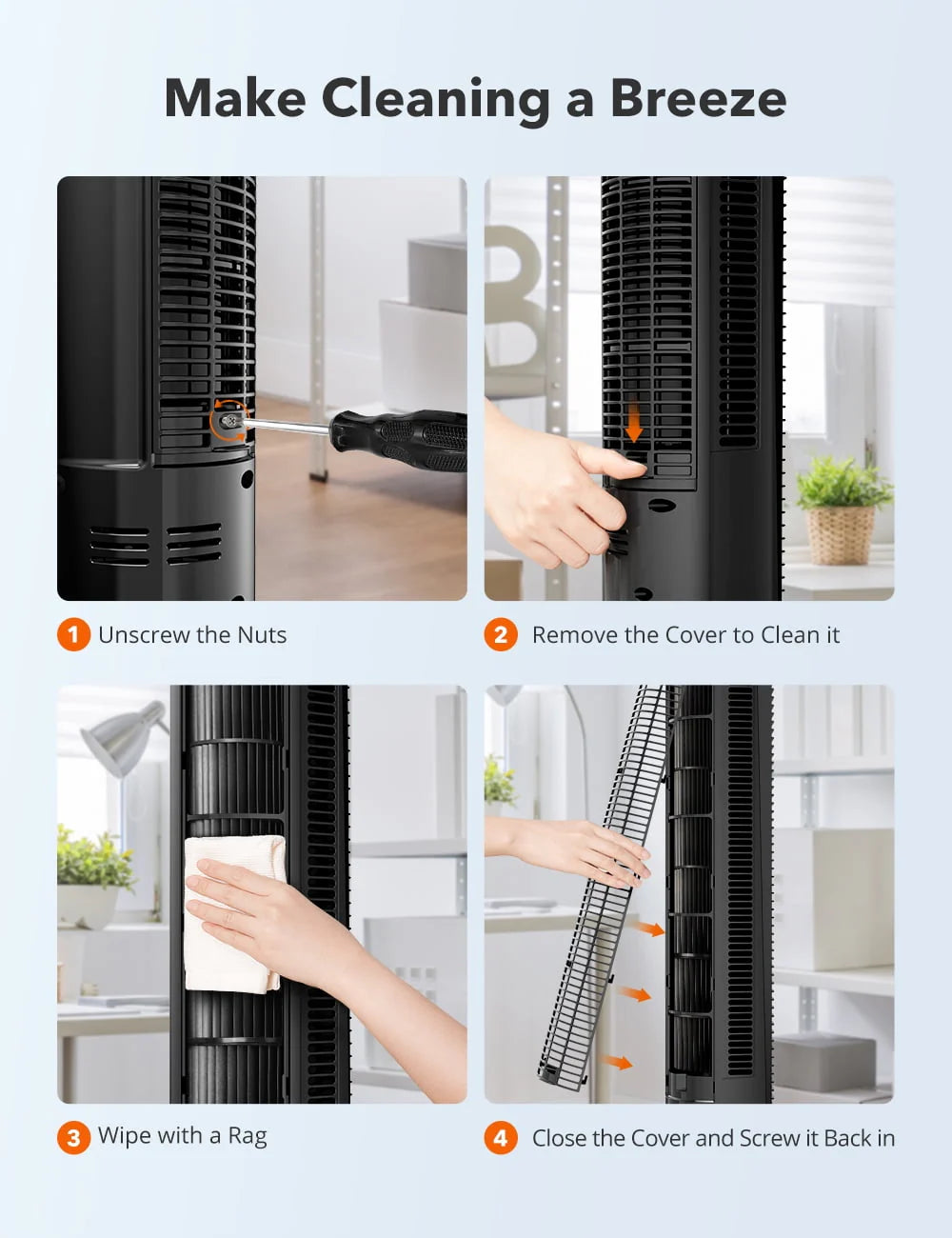 Oscillating Tower Fan with Remote A64915